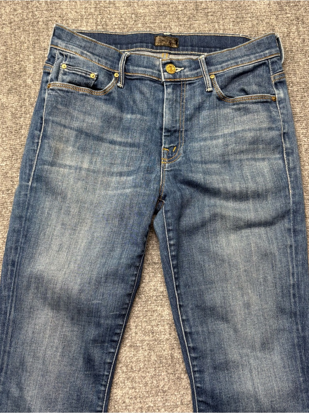 MOTHER Jeans Womens 28 Weekender Fray in Not Rough Enough Flare Raw Hem USA Made - Picture 11 of 14